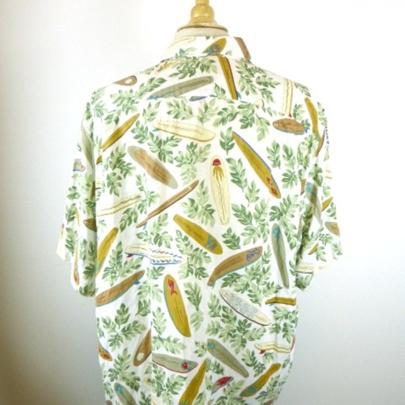 Vintage REYN SPOONER Dietrich Varez SURFBOARD surfing Hawaiian Shirt XL - Picture 4 of 6